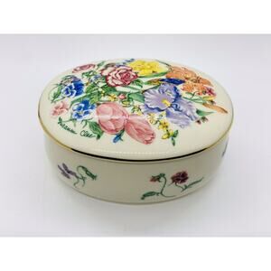 Lenox 1998 The Flower Blossom Music Box Musical Trinket Box by Suzanne Clee